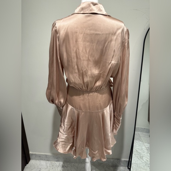 Zimmermann silk wrap dress in blush Size 0 - Picture 6 of 12
